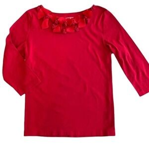 LAURA SCOTT Long Sleeve Flower Petal Detail